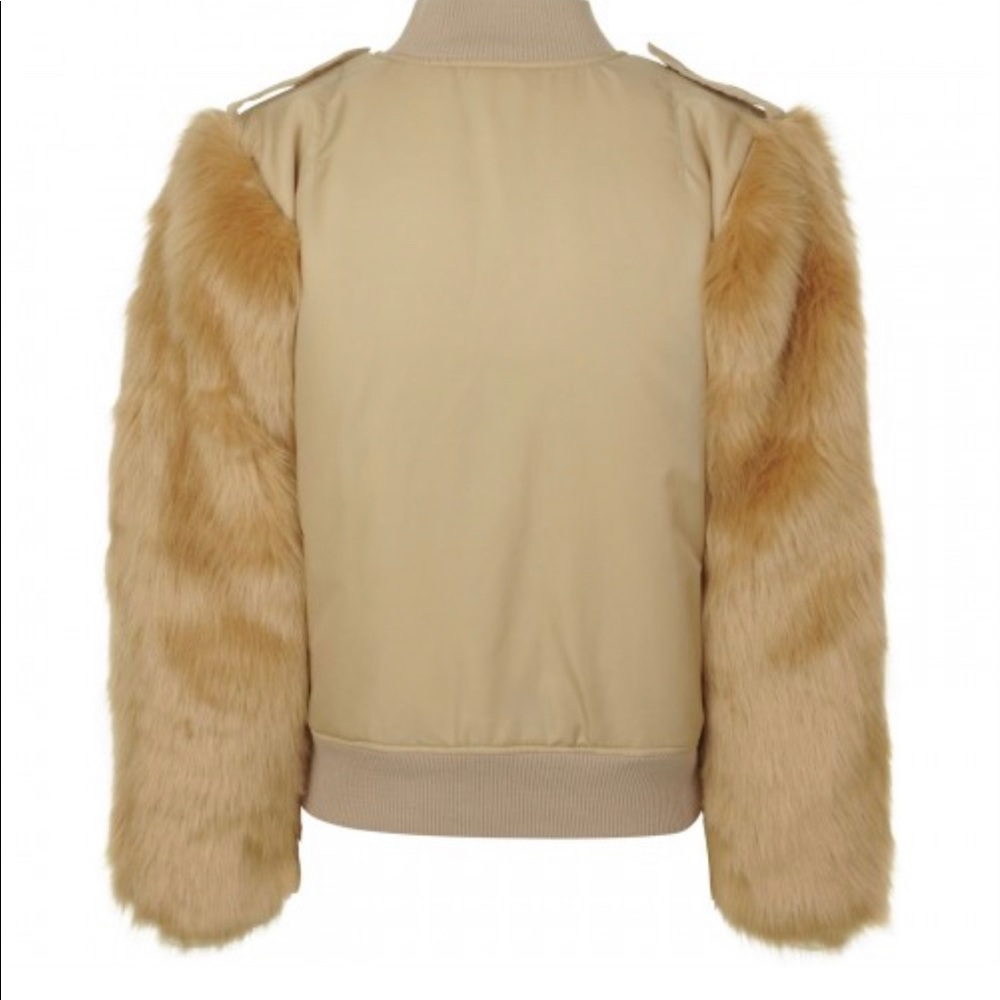 Kendall And Kylie fur bomber jacket
